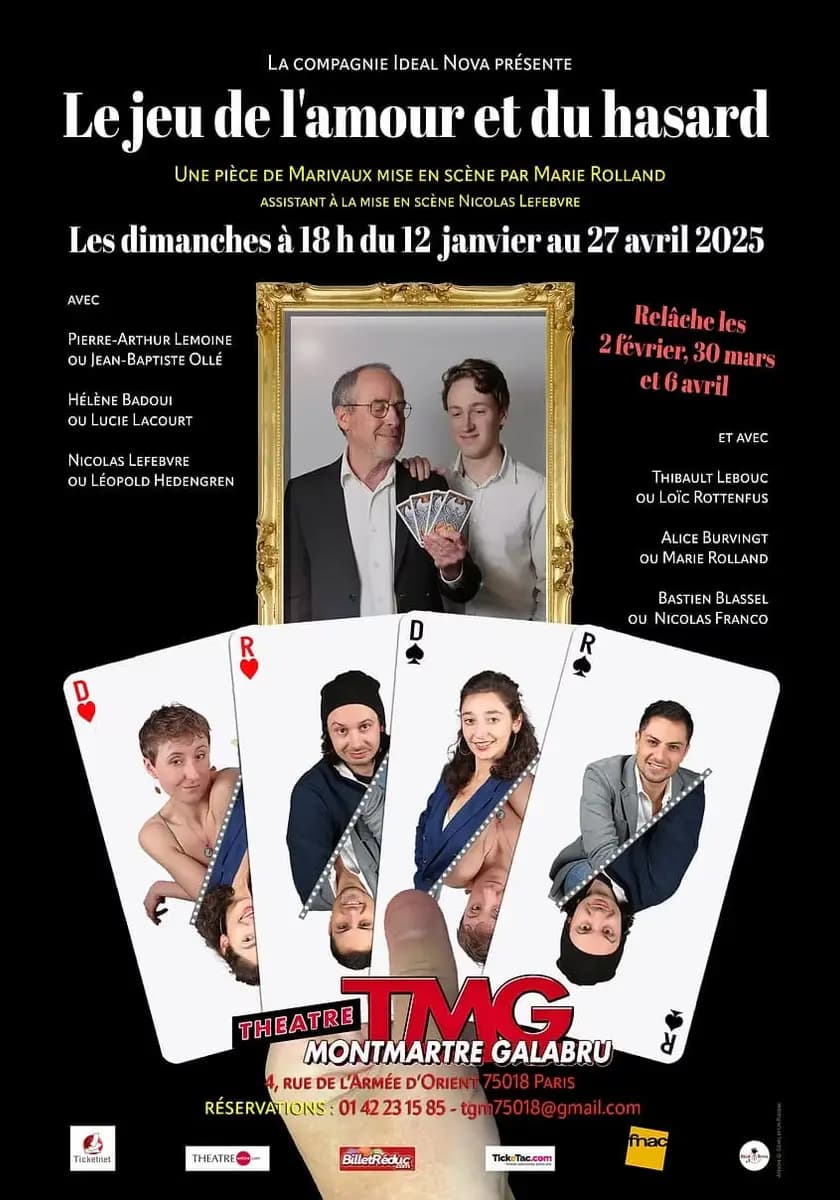 affiche le jeu de l'amour et du hasard